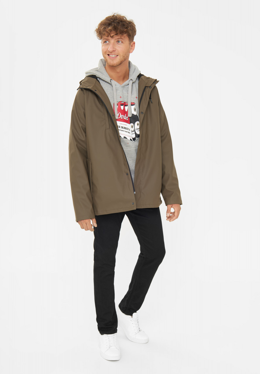 Derbe Regenjacke Passby Plain Herren Braun