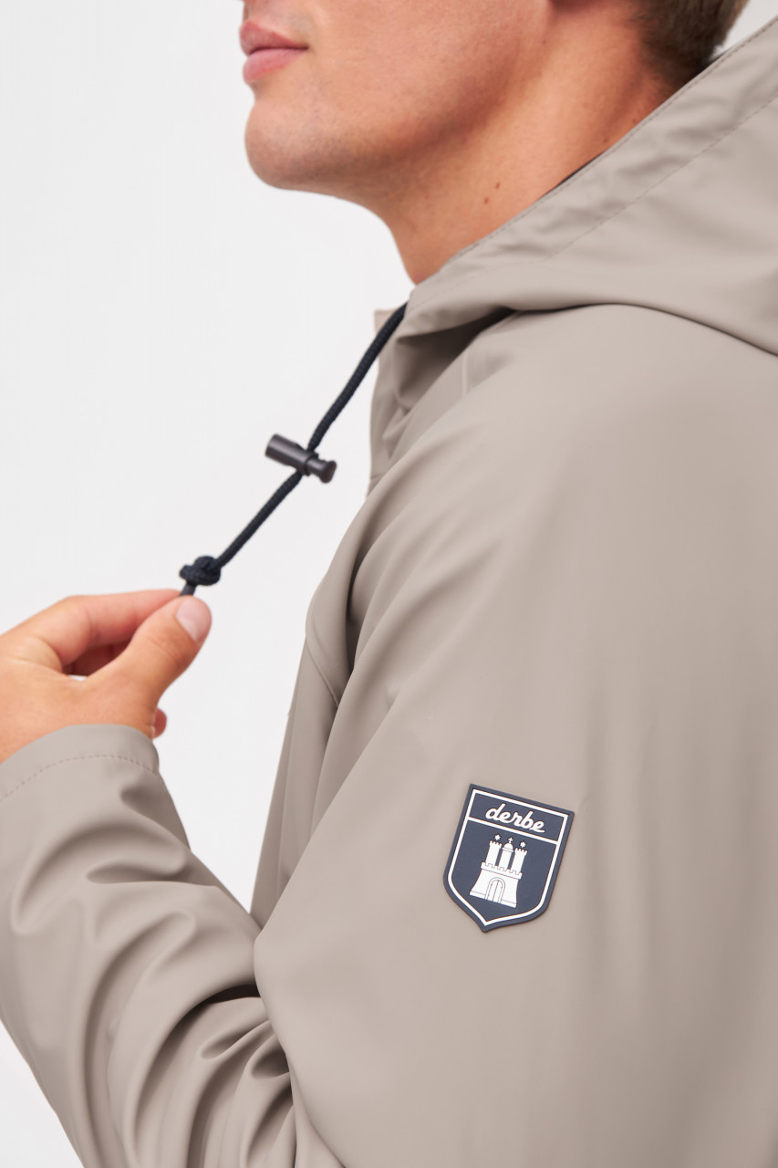 Derbe Regenjacke Passby Plain Herren Cobblestone Beige