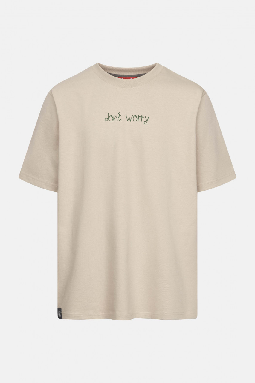 Derbe T-Shirt Pasta Beige Grau GOTS Organic