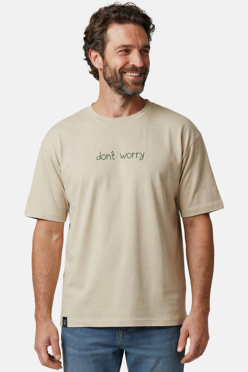 Derbe T-Shirt Pasta Beige Grau GOTS Organic