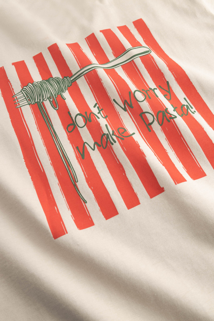 Derbe T-Shirt Pasta Beige Grau GOTS Organic