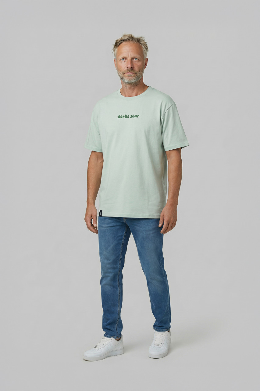 Derbe T-Shirt Peasy Squeezy Grün Türkis GOTS Organic