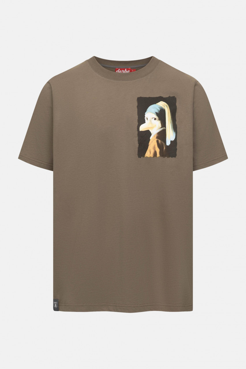 Derbe T-Shirt Perlenmöwe Braun GOTS Organic
