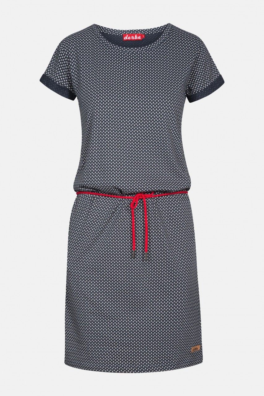 Derbe Petite Ship Dress Damen Kleid Segelschiffe Blau