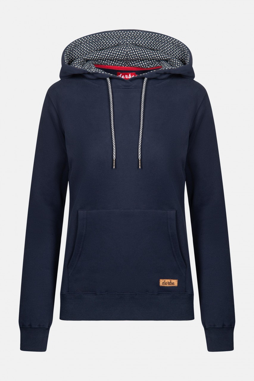 Derbe Petite Ship Damen Hoody Kapuzenpullover Dunkelblau