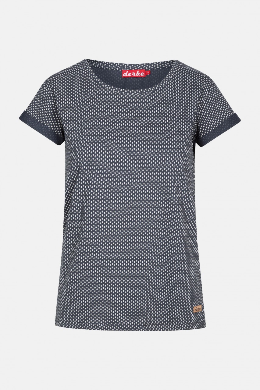 Derbe Petite Ship Tee Damen T-Shirt Segelschiffe Blau