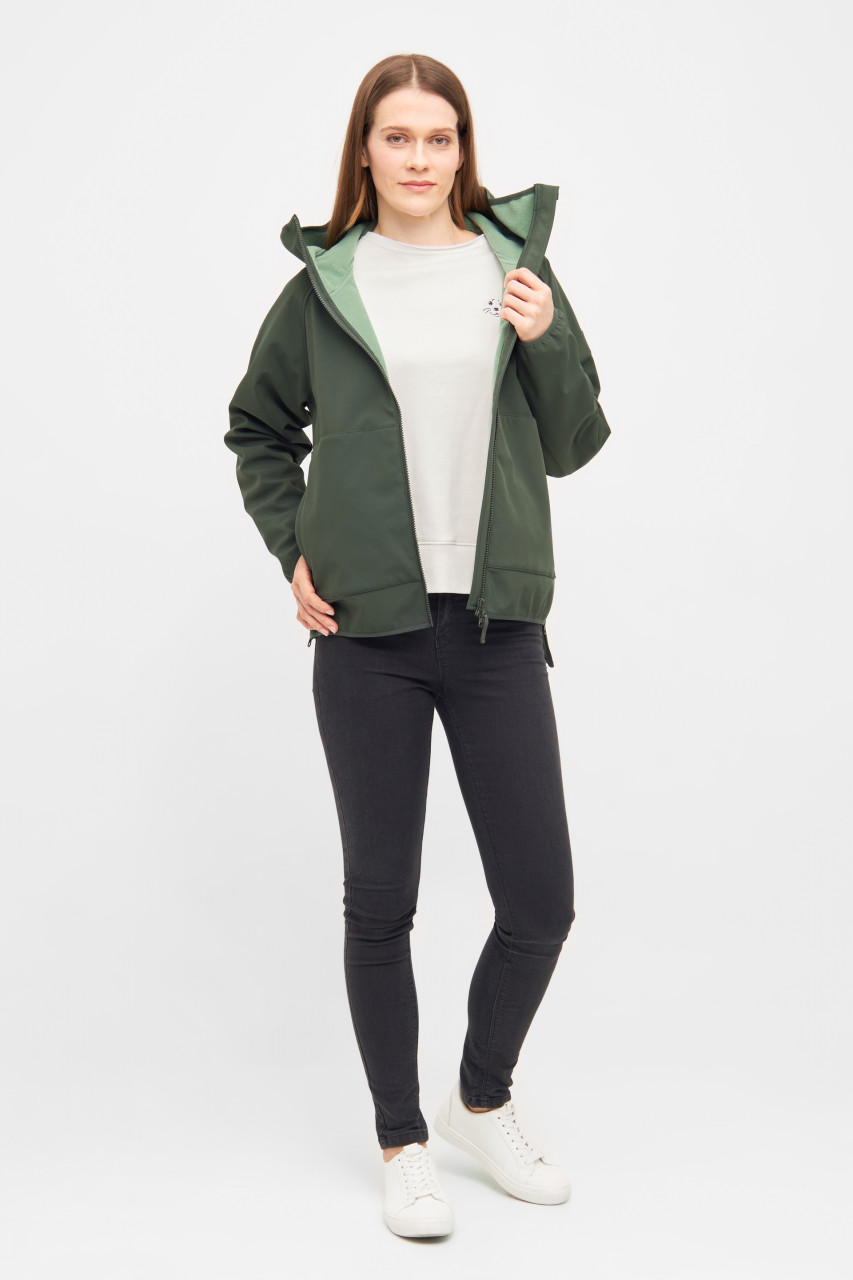 Derbe Softshelljacke Peutby Damen Dunkelgrün