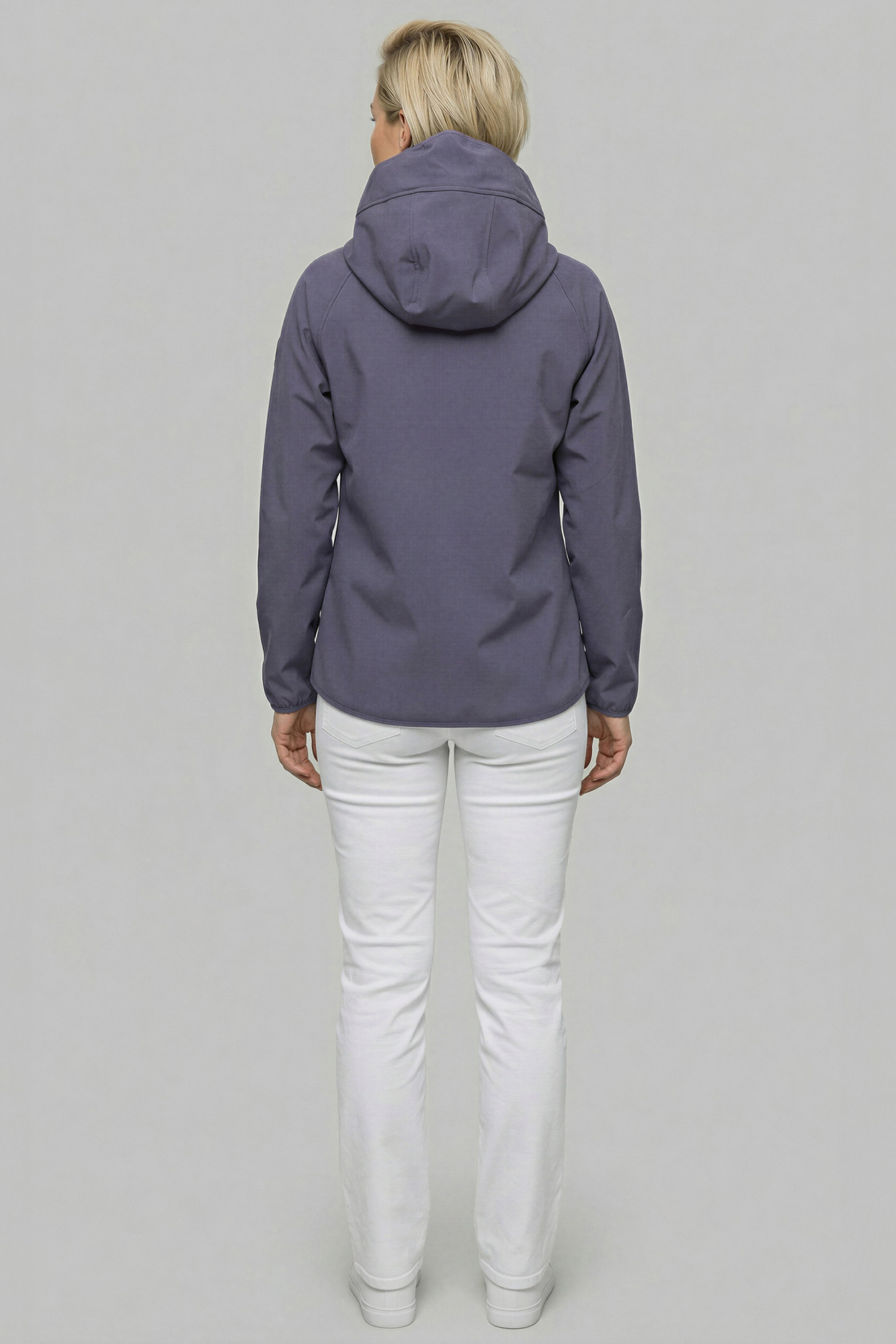 Derbe Softshelljacke Kurz Peutby Damen Lila Grau