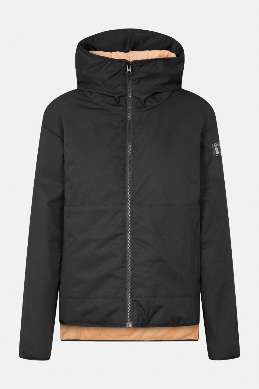 Derbe Peutholm Damen Jacke Schwarz Black Caramel Beige