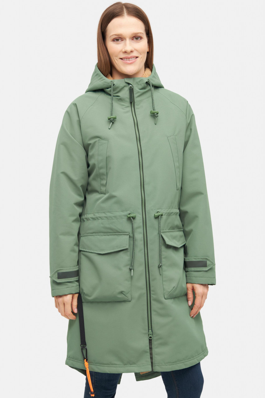 Derbe Winter-Regenjacke Phoebholm Dog Damen Hellgrün Gefüttert Hundejacke