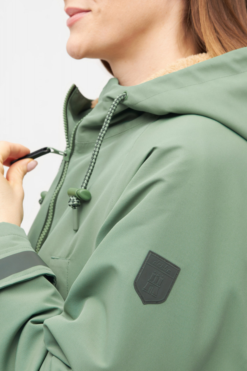 Derbe Winter-Regenjacke Phoebholm Dog Damen Hellgrün Gefüttert Hundejacke