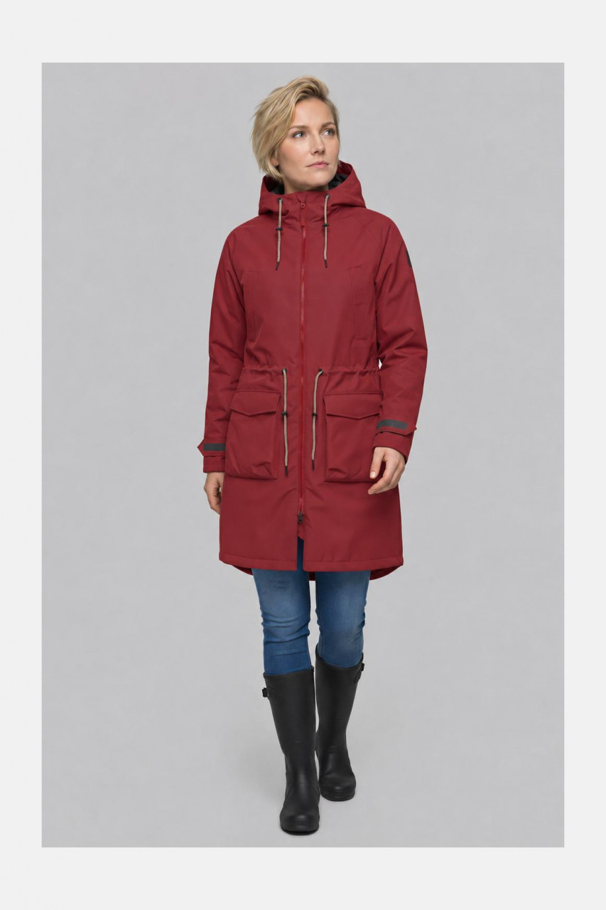 Derbe Winter Regenjacke Phoebholm Dog Damen Rot Hundejacke