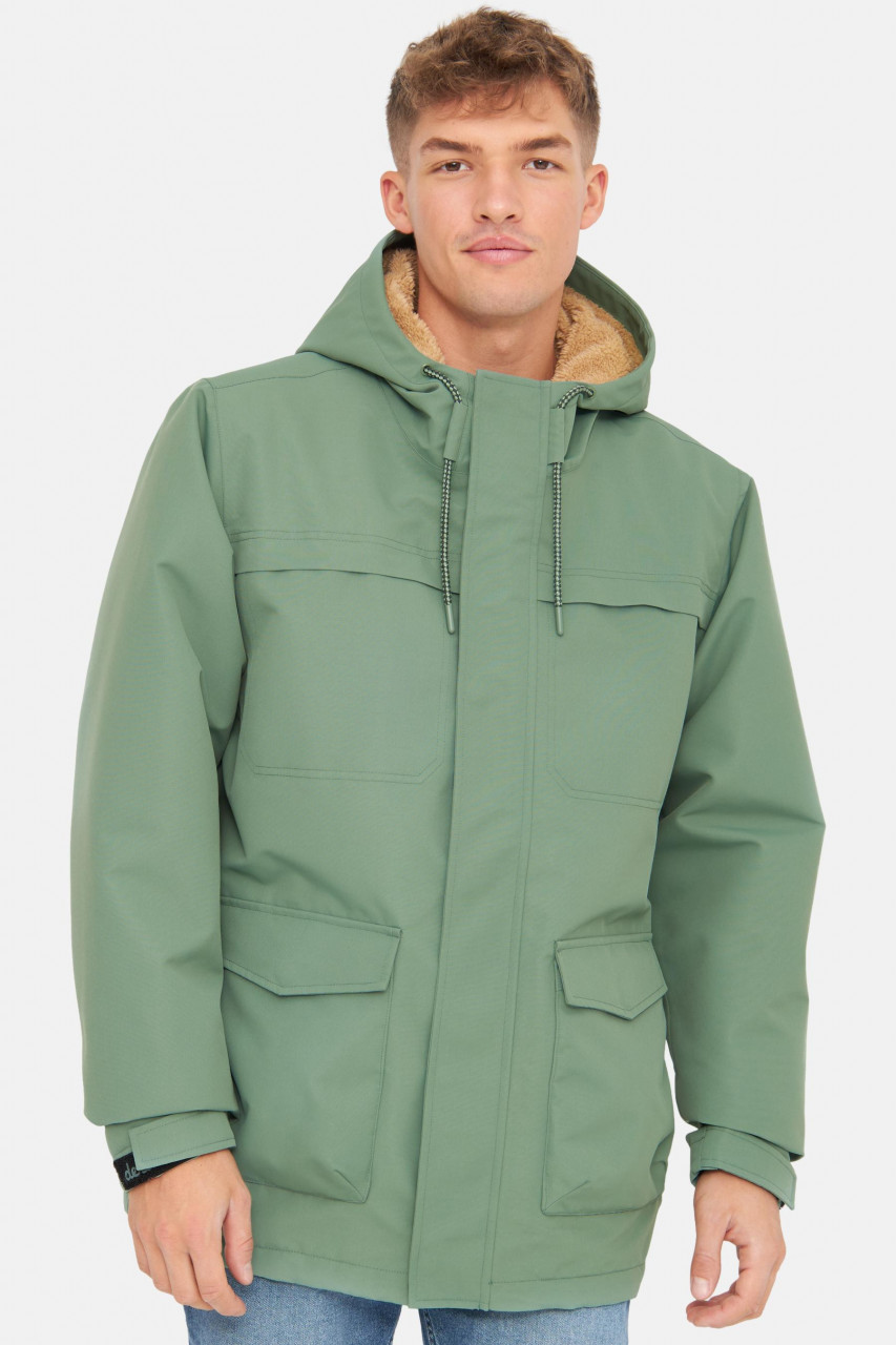 Derbe Winter-Regenjacke Phoebholm Dog Herren Hellgrün Gefüttert Hundejacke