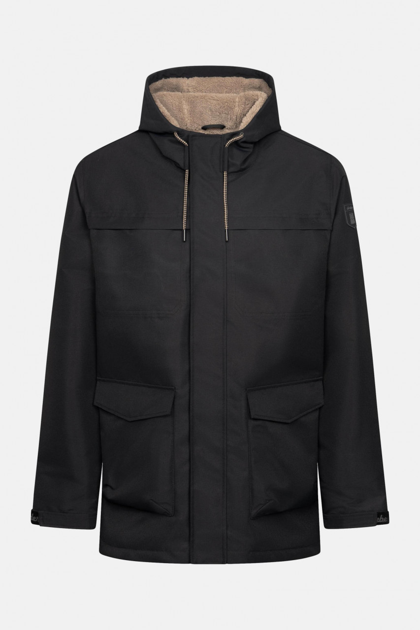 Derbe Winter Regenjacke Phoebholm Dog Herren Schwarz Warm Gefüttert