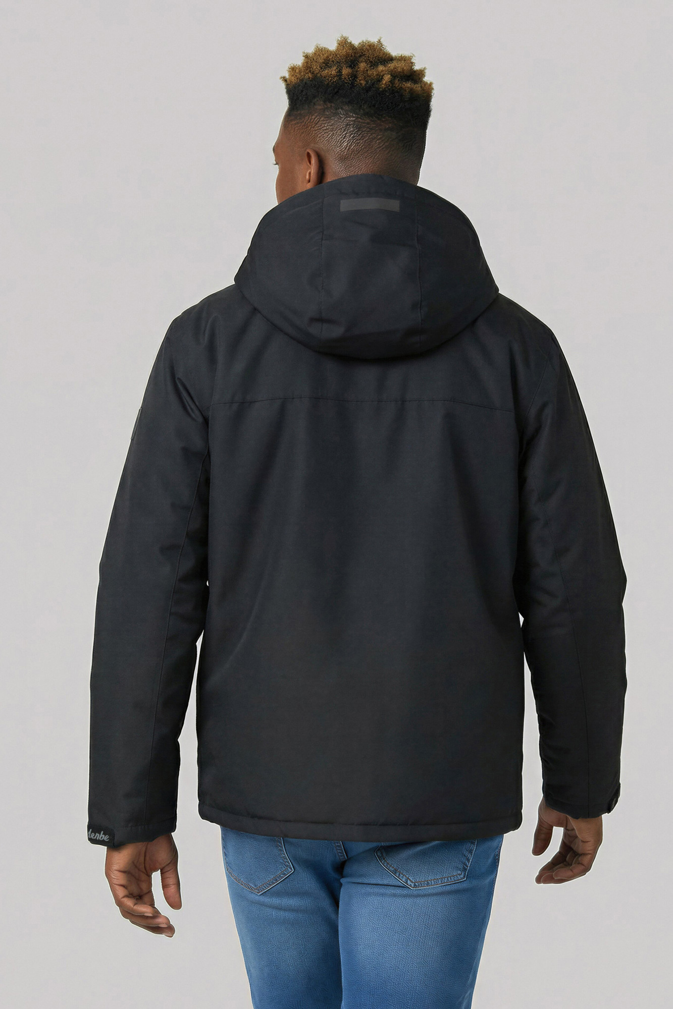 Derbe Winter Regenjacke Phoebholm Dog Herren Schwarz Warm Gefüttert