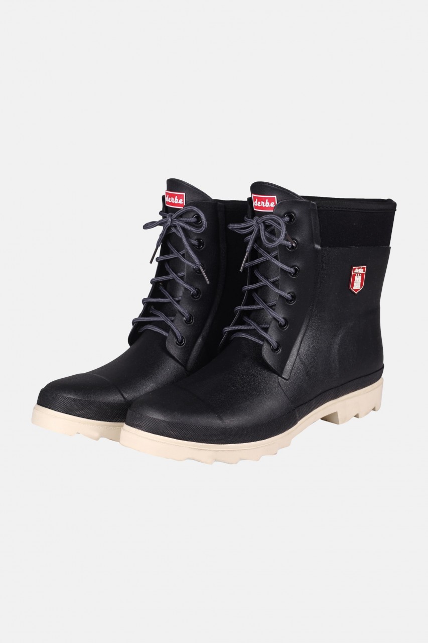 Derbe Pierenbotten Herren Gummistiefel Schwarz Halbstiefel