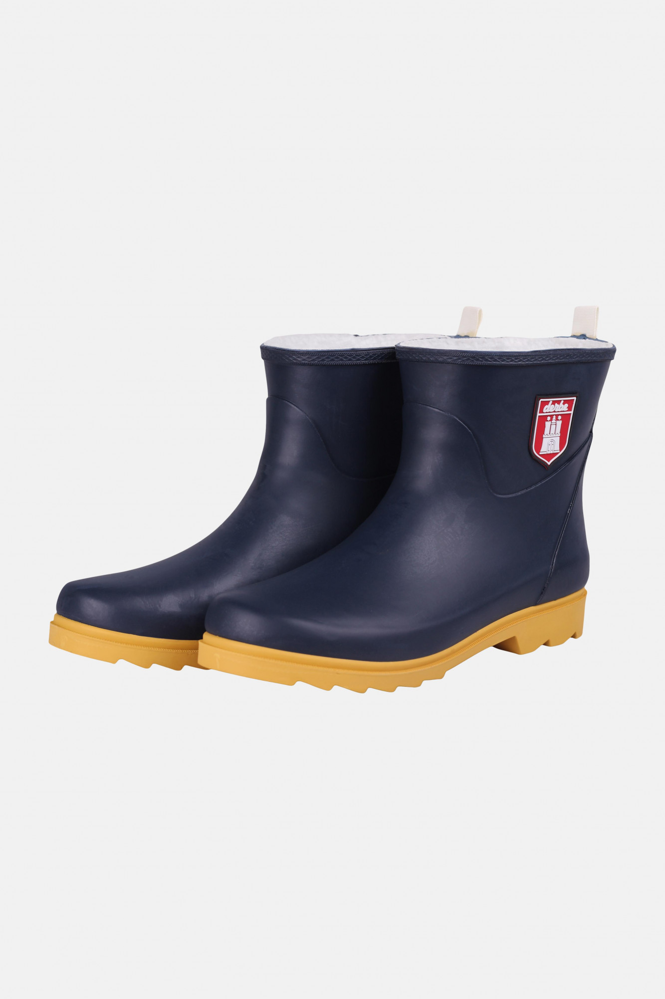 Derbe Pladderbotten Pelz Marine Herren Gummistiefel Dunkelblau