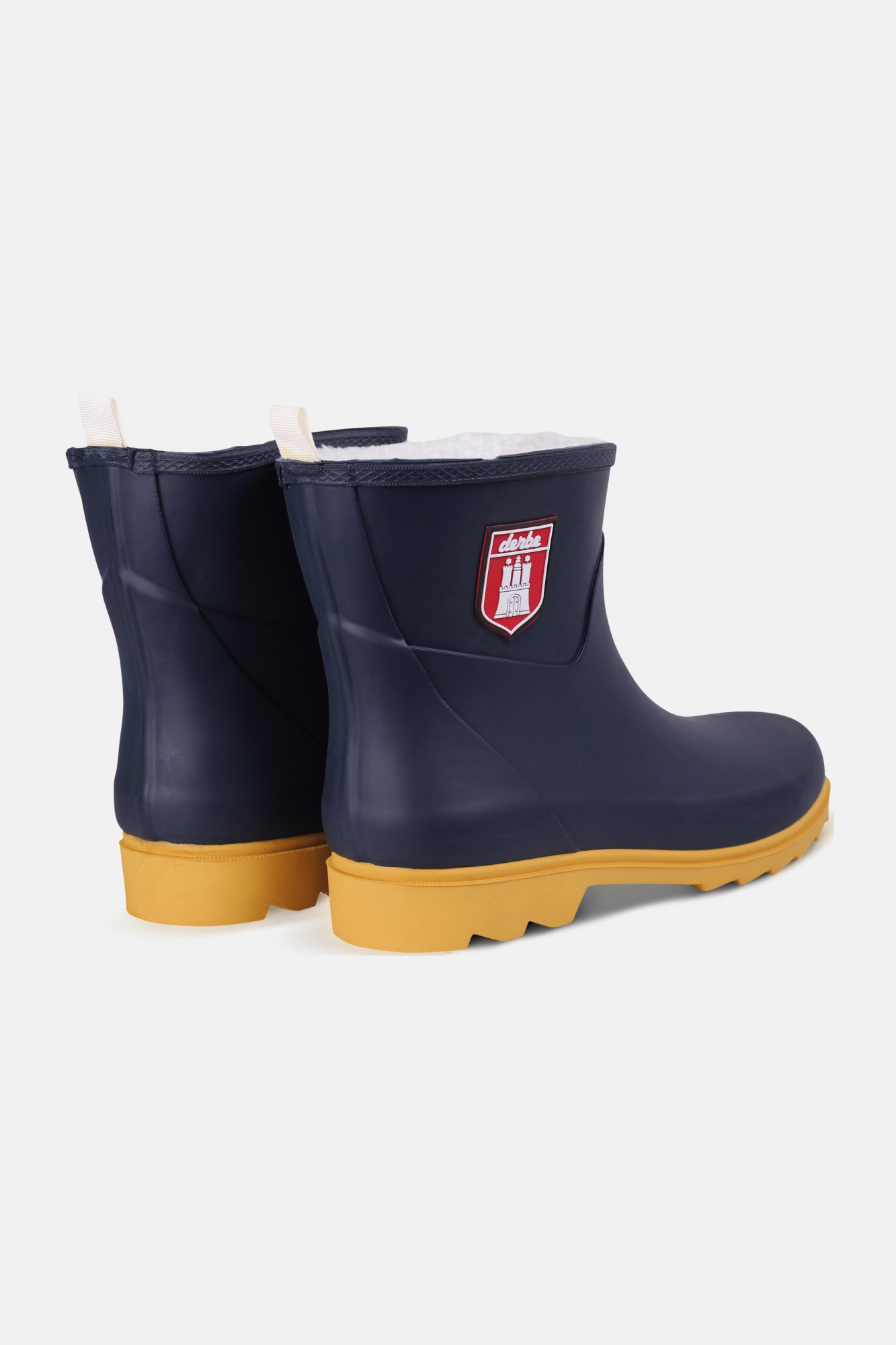 Derbe Pladderbotten Pelz Marine Herren Gummistiefel Dunkelblau
