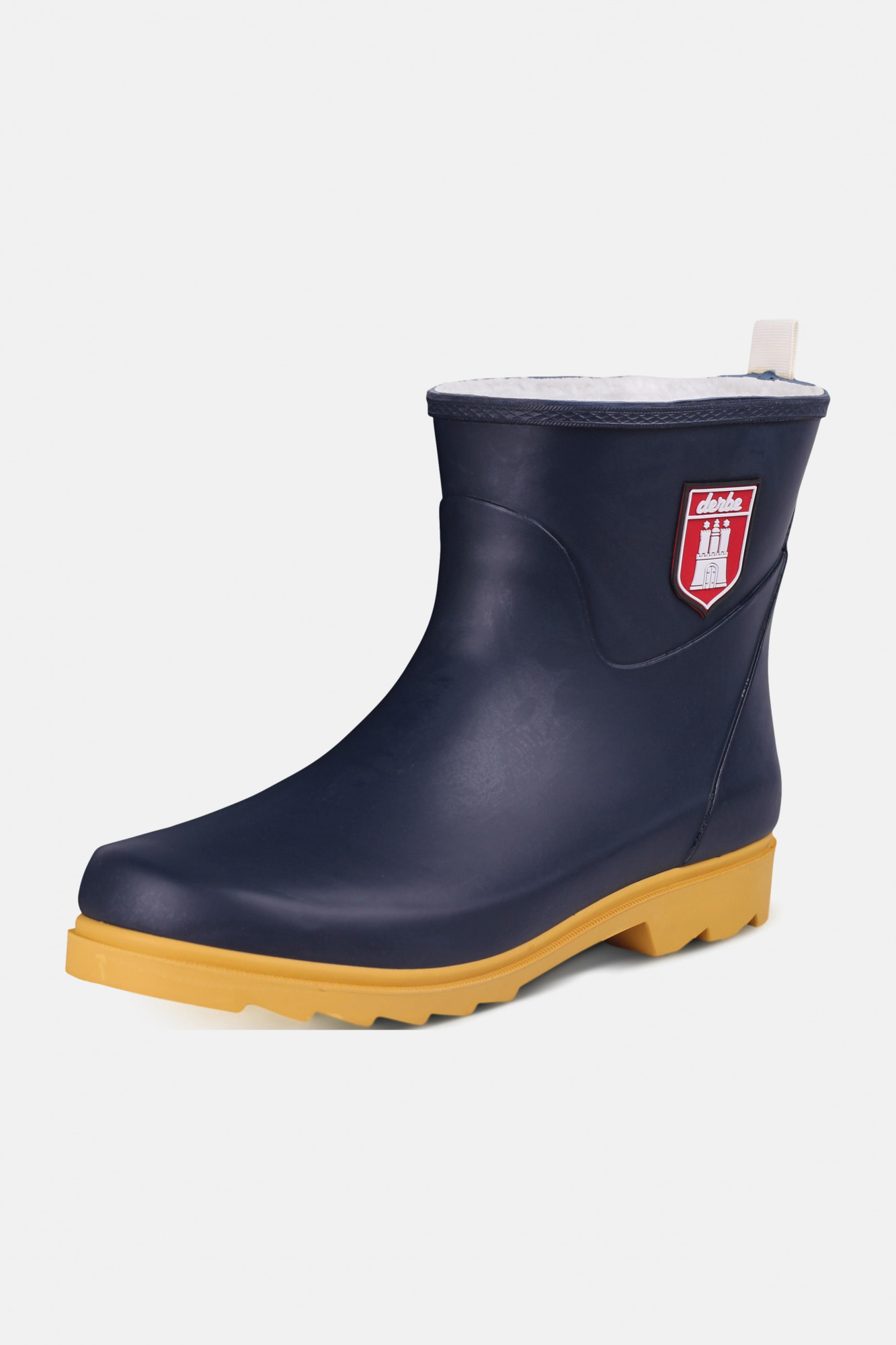 Derbe Pladderbotten Pelz Marine Herren Gummistiefel Dunkelblau
