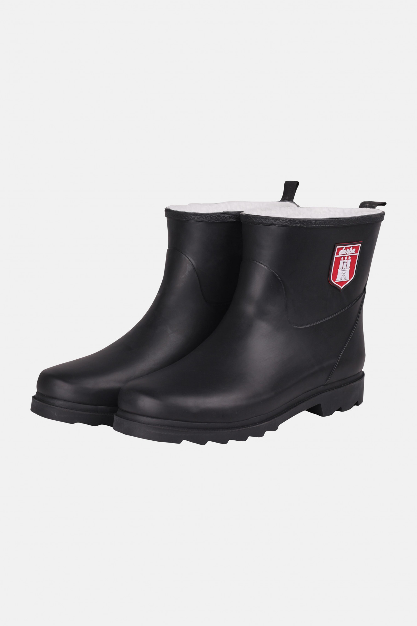Derbe Pladderbotten Pelz Schwarz Herren Gummistiefel Gefüttert