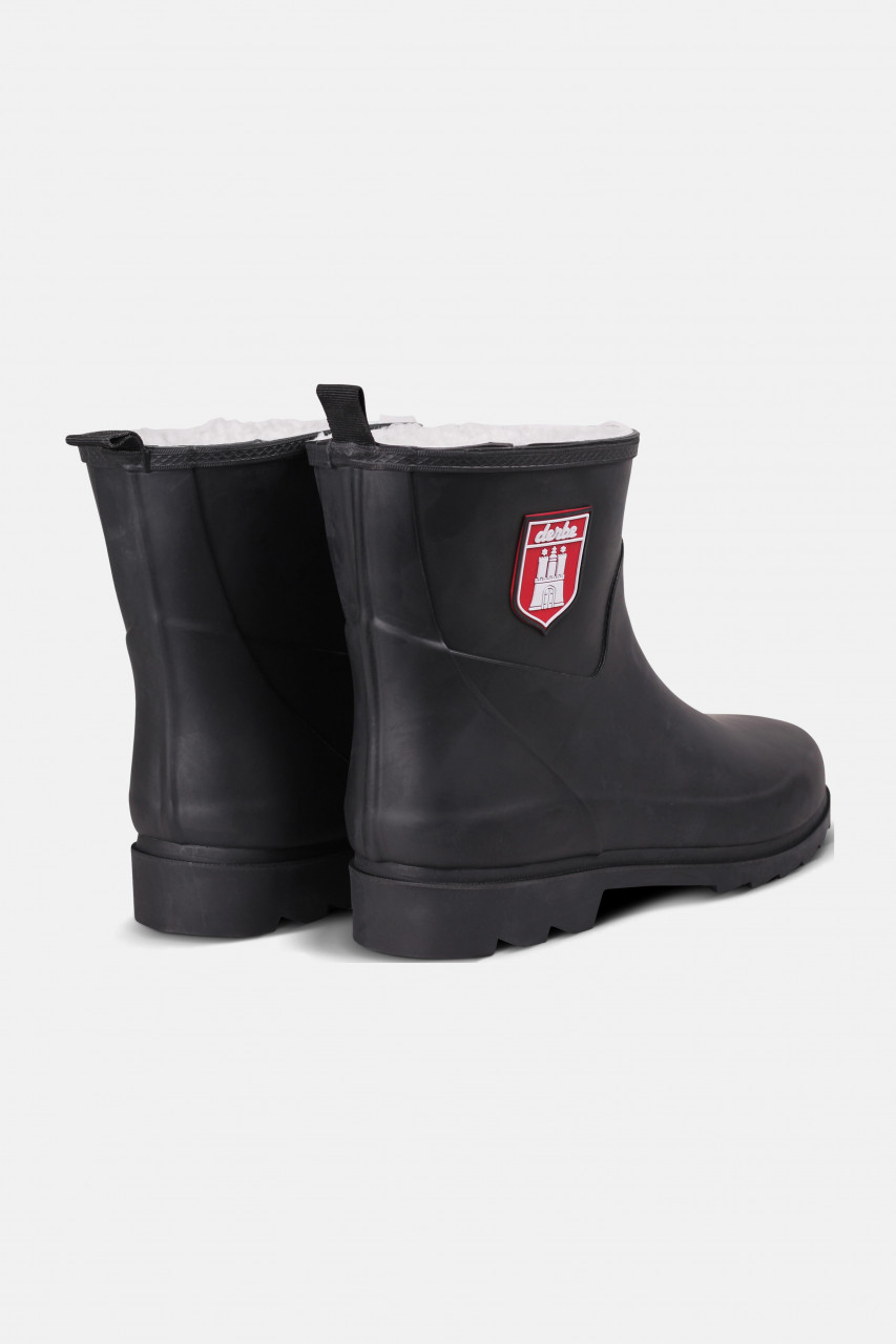 Derbe Pladderbotten Pelz Schwarz Herren Gummistiefel Gefüttert