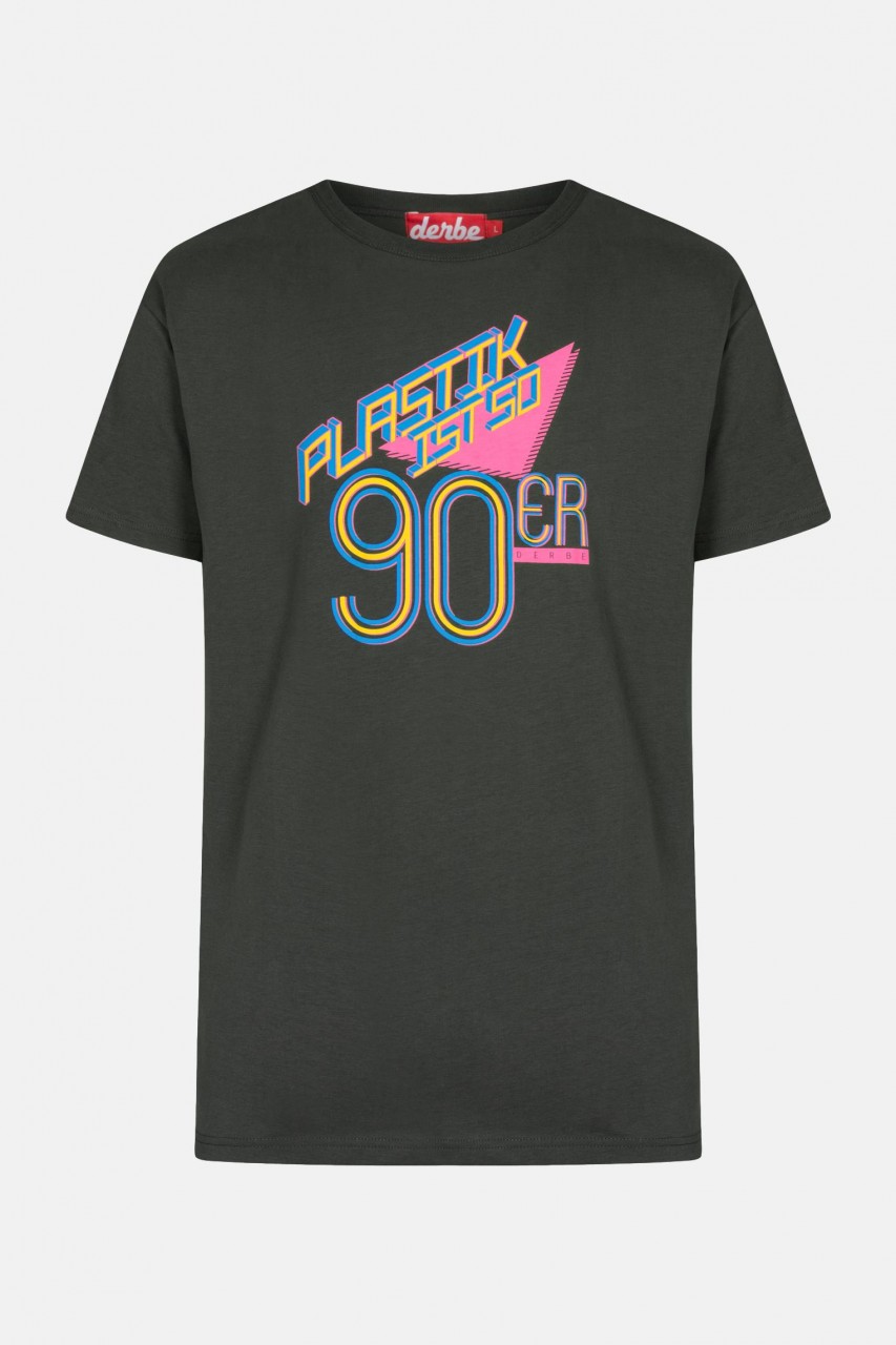 Derbe Plastik ist so 90er Herren Shirt Phantom Schwarz
