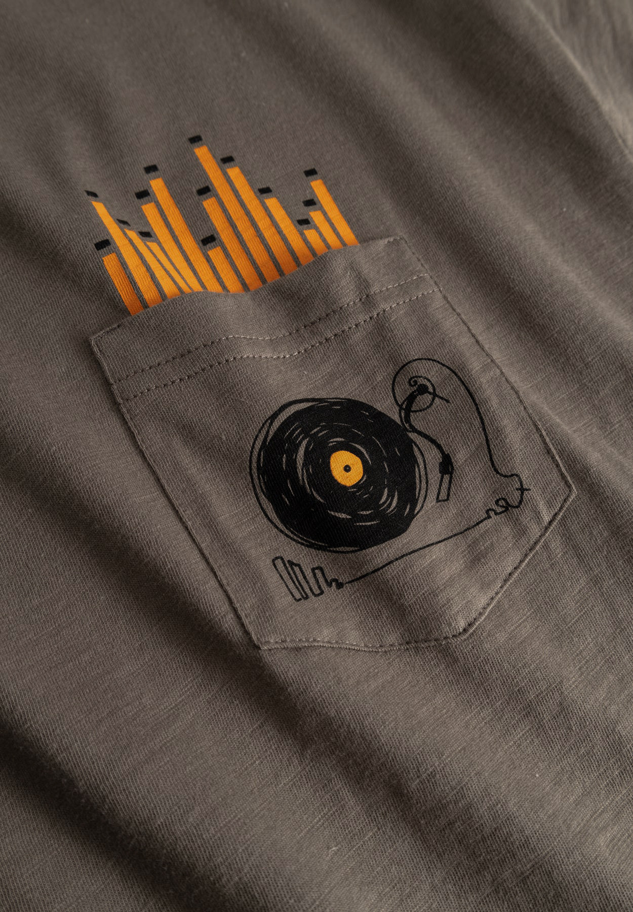 Derbe T-Shirt Plattensound Herren Braun GOTS Organic