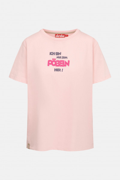 Derbe T-Shirt Pöbeln Damen Rosa GOTS Organic