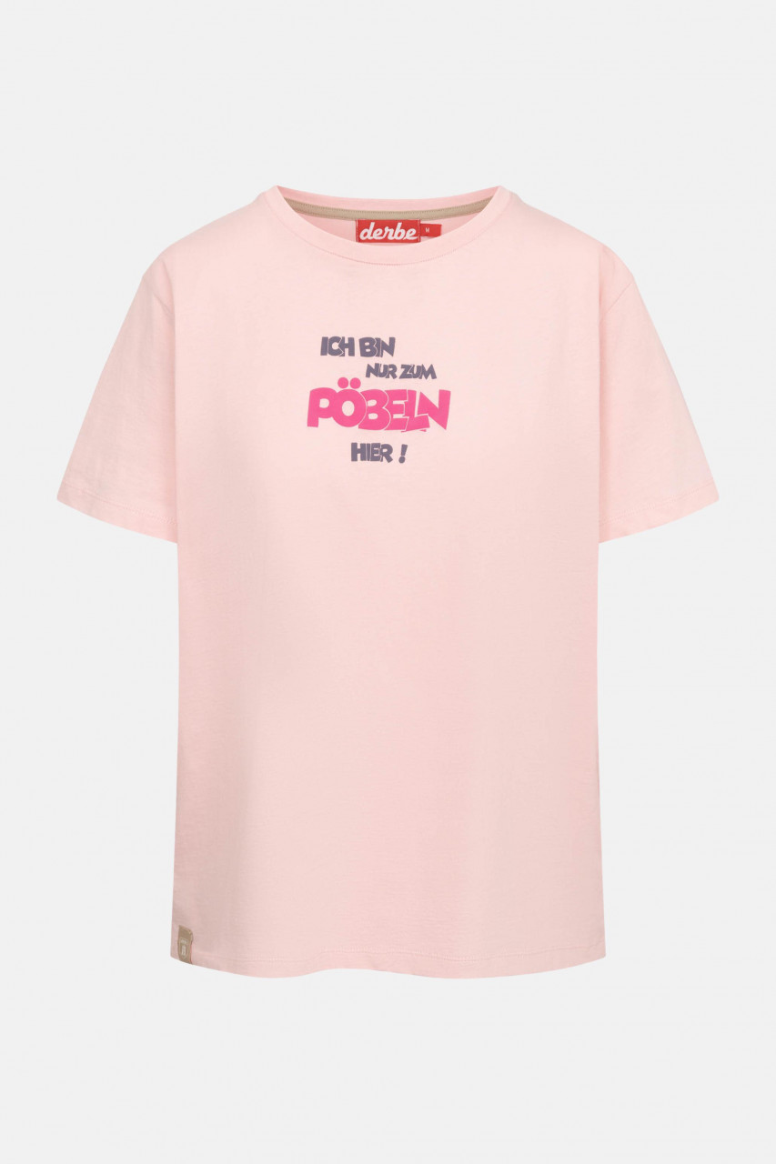 Derbe T-Shirt Pöbeln Damen Rosa GOTS Organic