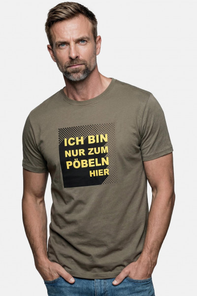 Derbe T-Shirt Pöbeln Herren Braun GOTS Organic
