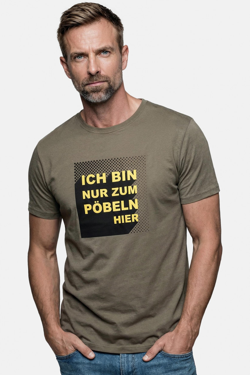Derbe T-Shirt Pöbeln Herren Braun GOTS Organic