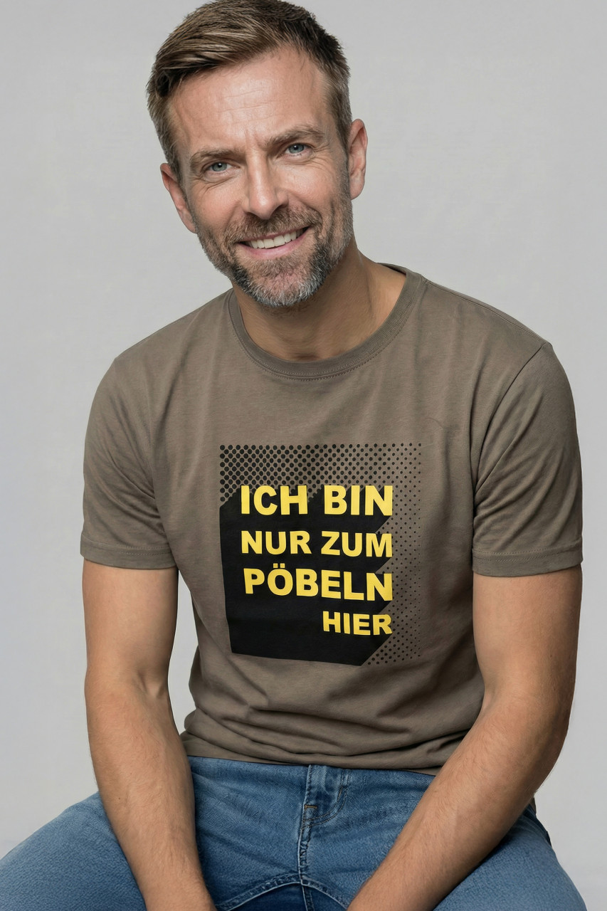Derbe T-Shirt Pöbeln Herren Braun GOTS Organic