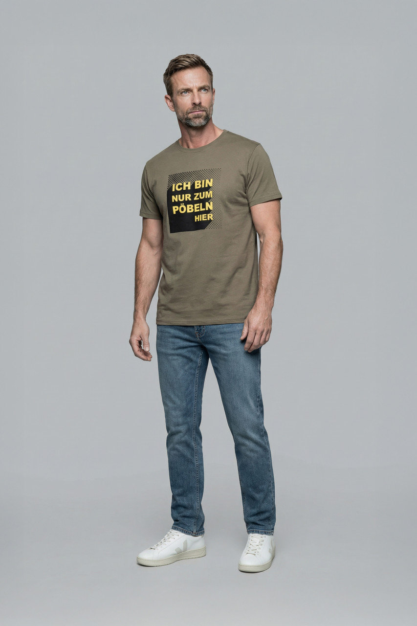 Derbe T-Shirt Pöbeln Herren Braun GOTS Organic
