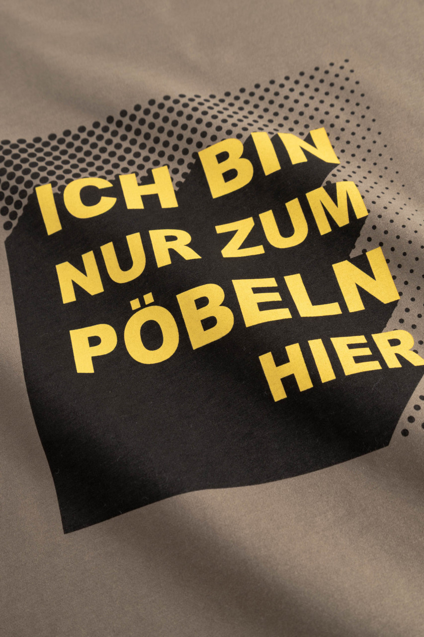Derbe T-Shirt Pöbeln Herren Braun GOTS Organic