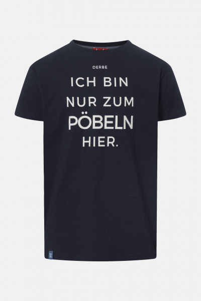 Derbe Pöbeln Herren T-Shirt Dunkelblau