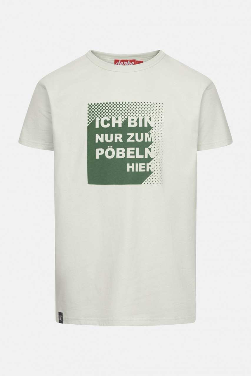 Derbe T-Shirt Pöbeln Herren Grün Türkis GOTS Organic