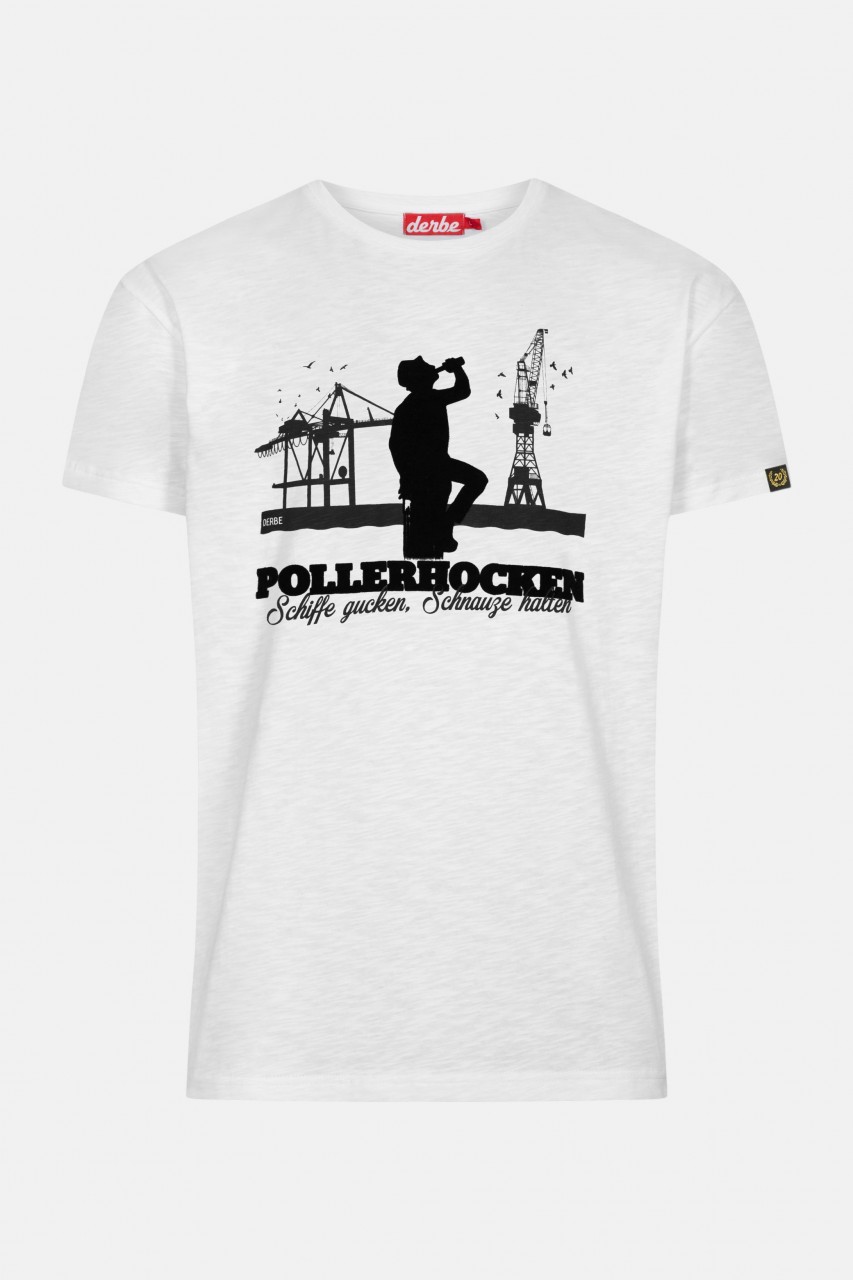 Derbe Pollerhocken Herren T-Shirt Weiß