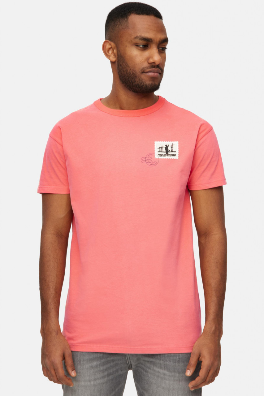 Derbe T-Shirt Pollerhocken Post Herren Pink GOTS Organic