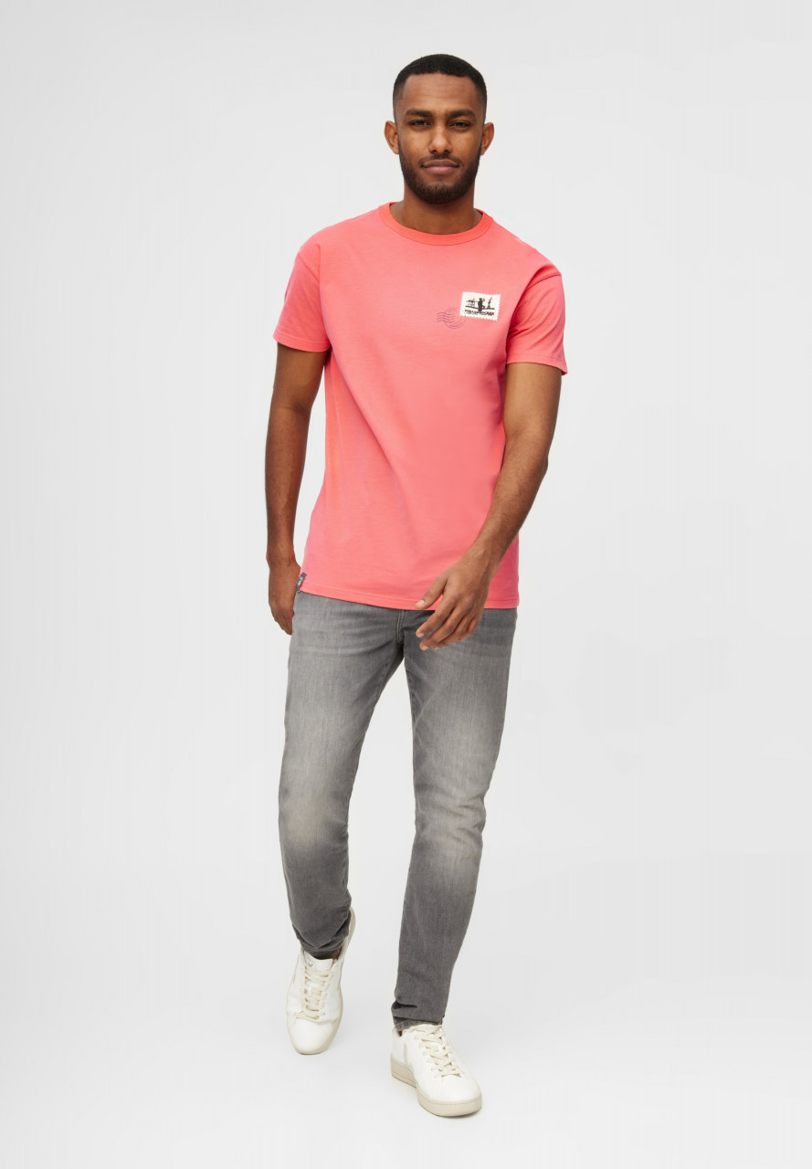 Derbe T-Shirt Pollerhocken Post Herren Pink GOTS Organic