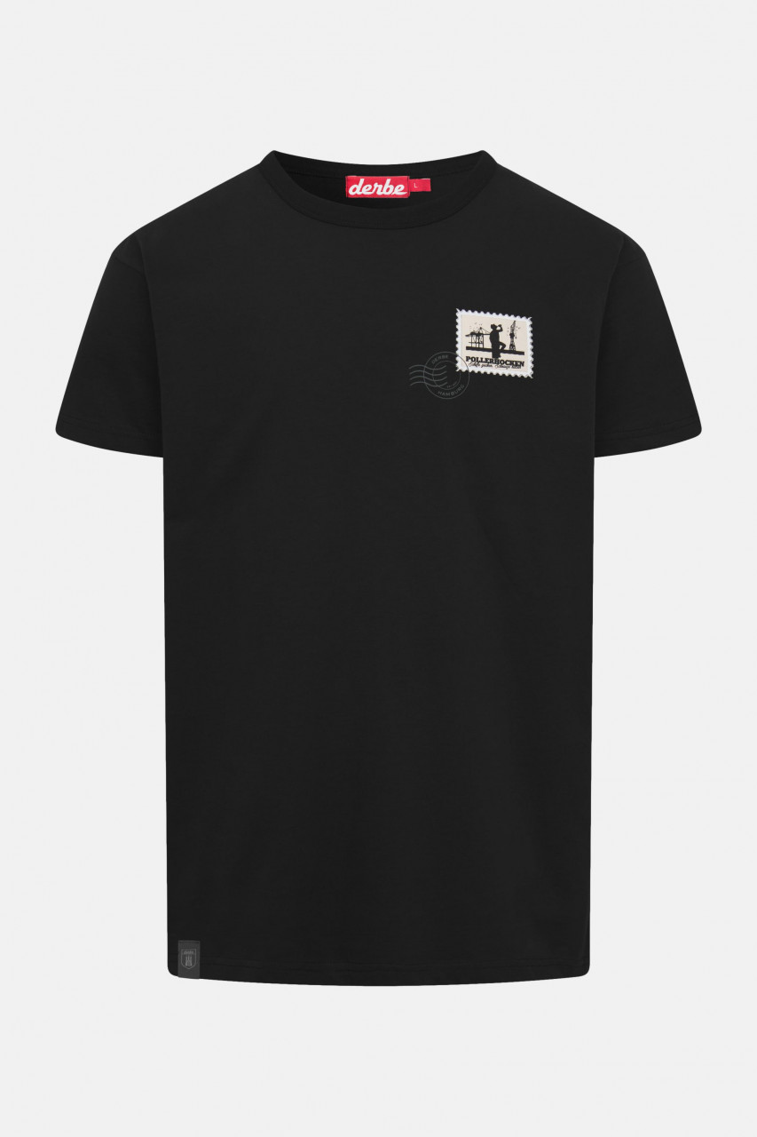 Derbe T-Shirt Pollerhocken Post Herren Schwarz