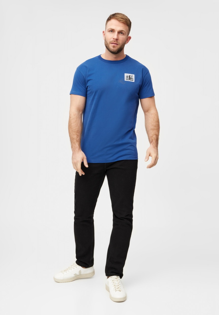 Derbe T-Shirt Pollerhocken Post Herren Blau GOTS Organic