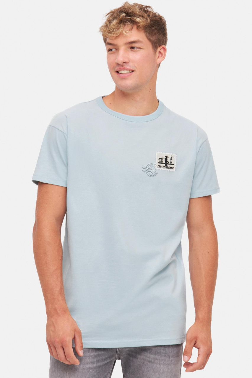 Derbe T-Shirt Pollerhocken Post Herren Hellblau