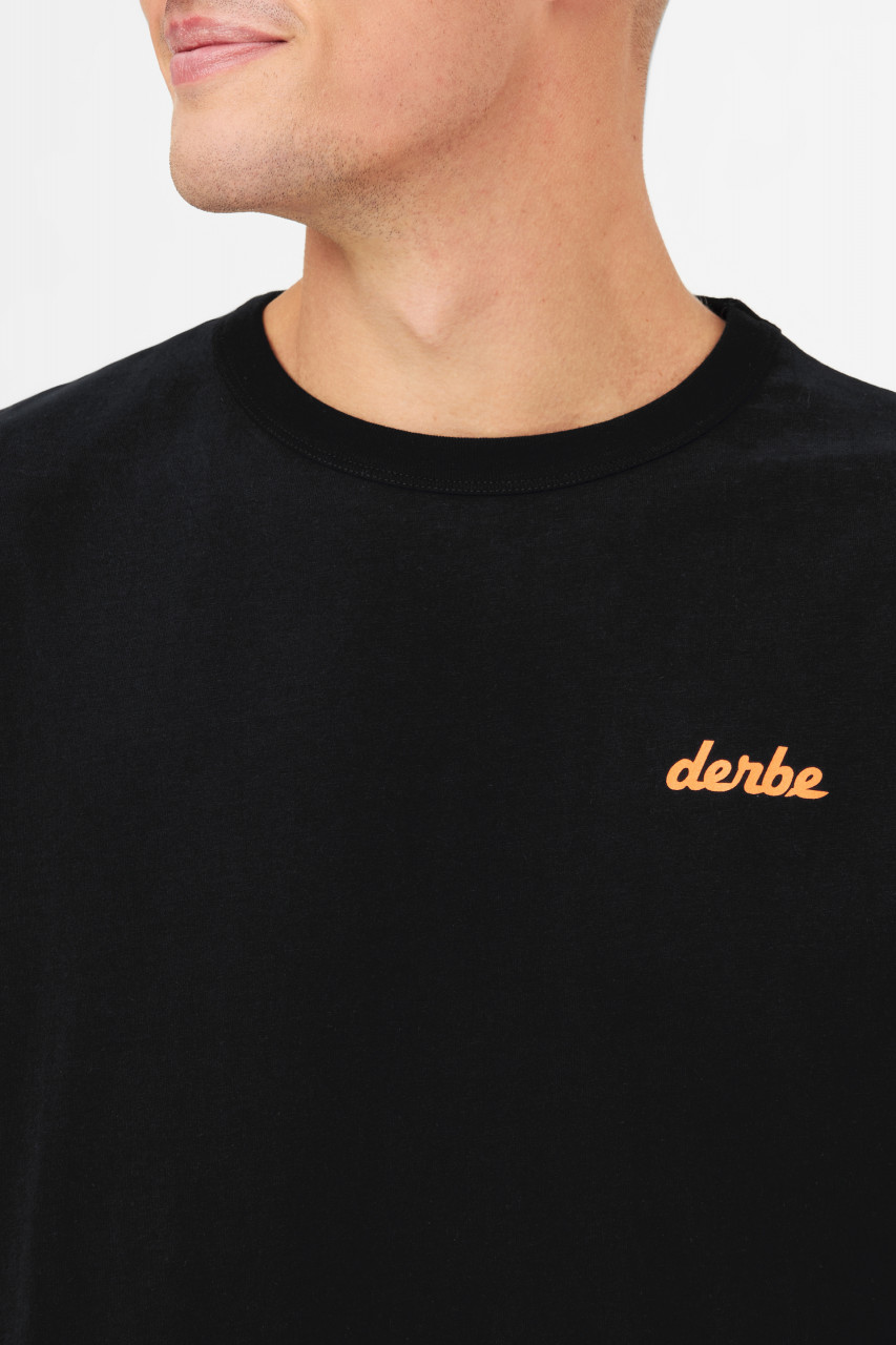 Derbe T-Shirt Poster HH Herren Schwarz Hamburg