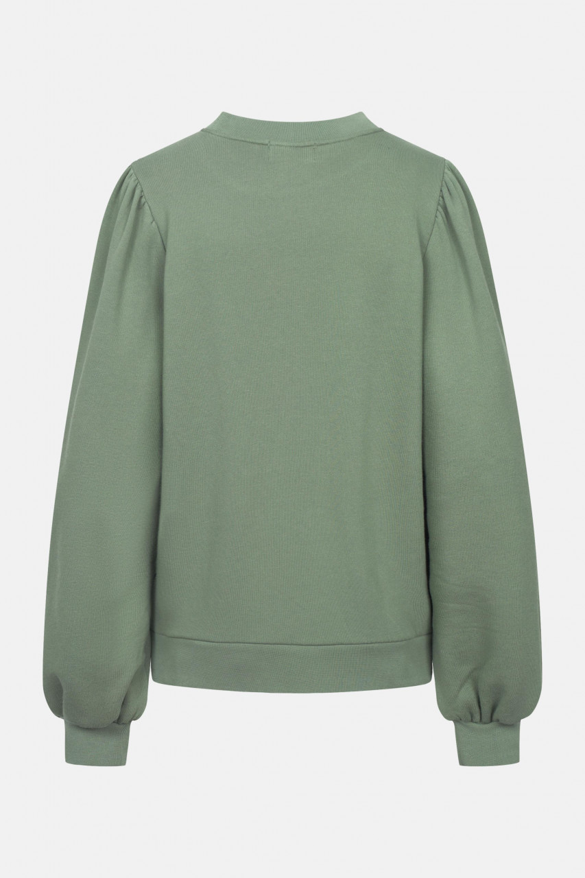 Derbe Puffy Damen Sweatshirt Oliv Grün Crewneck