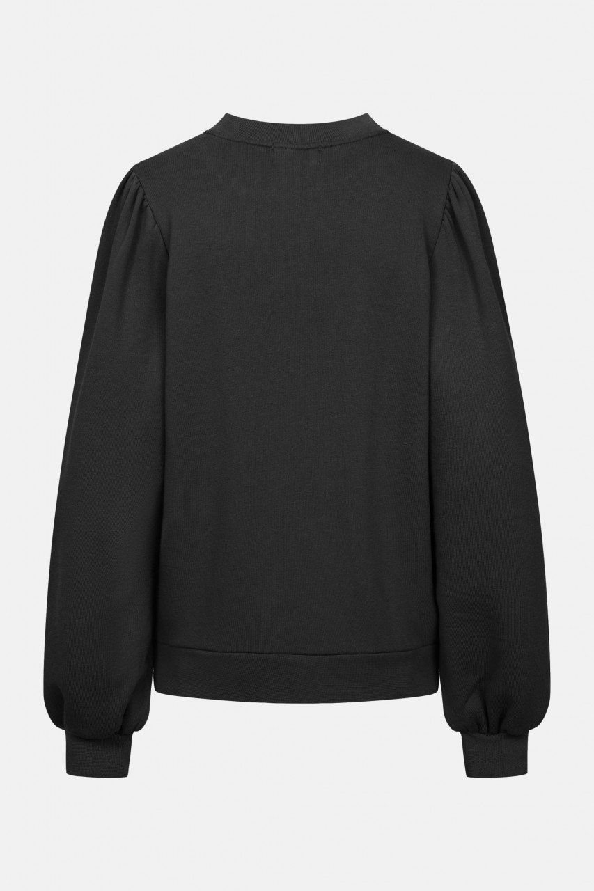 Derbe Puffy Damen Sweatshirt Schwarz Crewneck