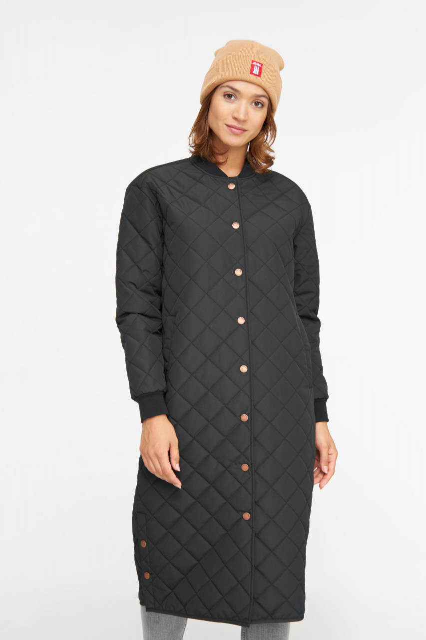 Derbe Quiltby Long Damen Jacke Black Schwarz