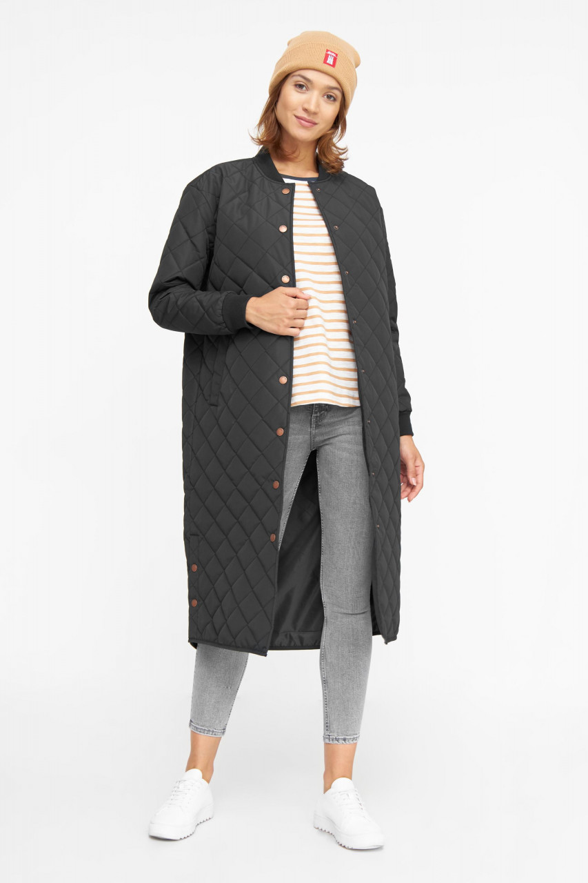 Derbe Quiltby Long Damen Jacke Black Schwarz