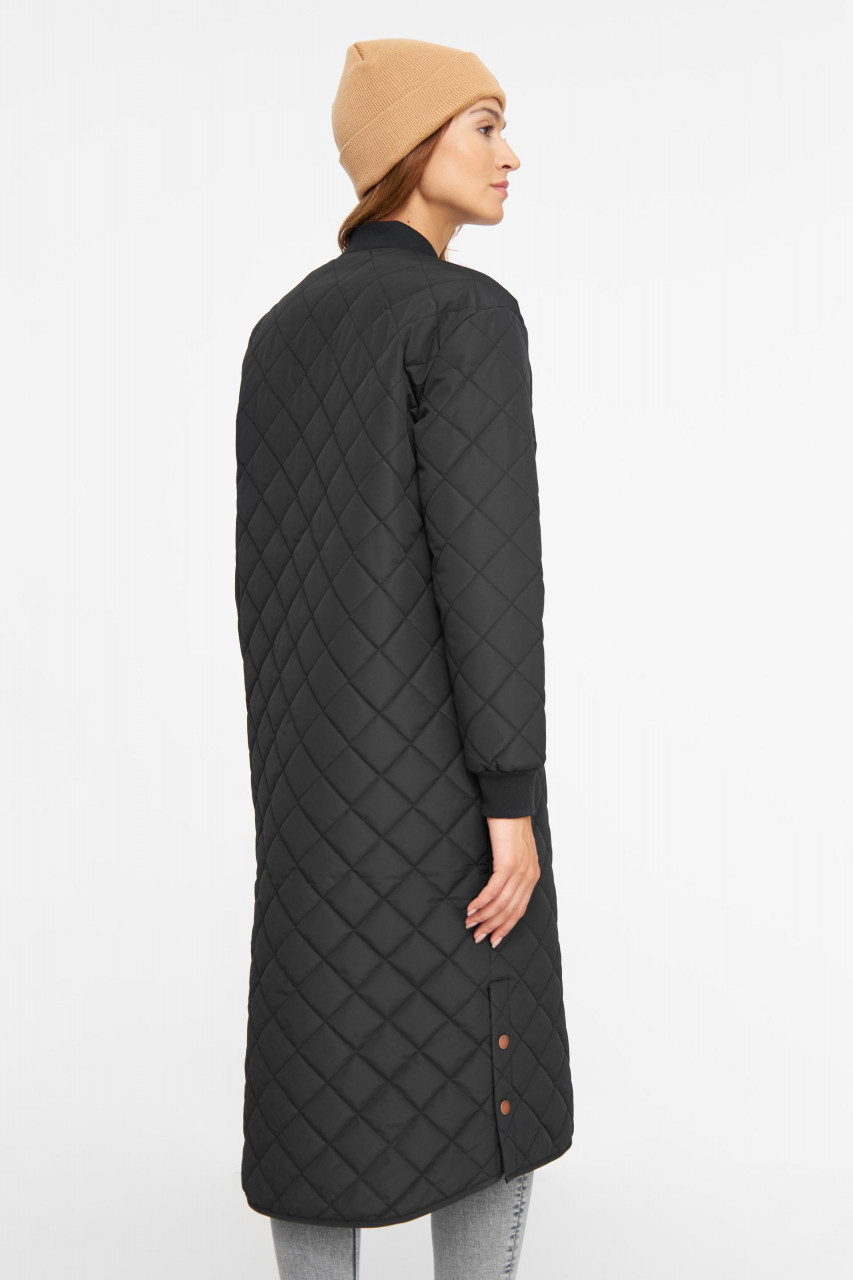 Derbe Quiltby Long Damen Jacke Black Schwarz