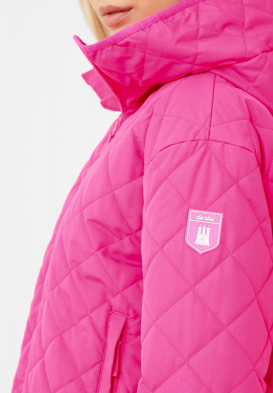 Derbe Quiltby Short Damen Steppjacke Pink