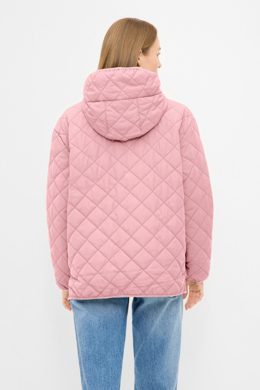 Derbe Übergangsjacke Quiltby Short Damen Rosa Steppjacke
